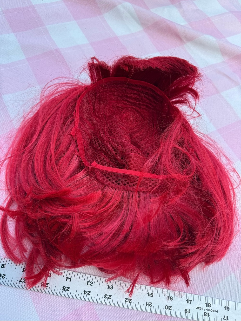 Vibrant Red short bob wig for-costume/club wear
